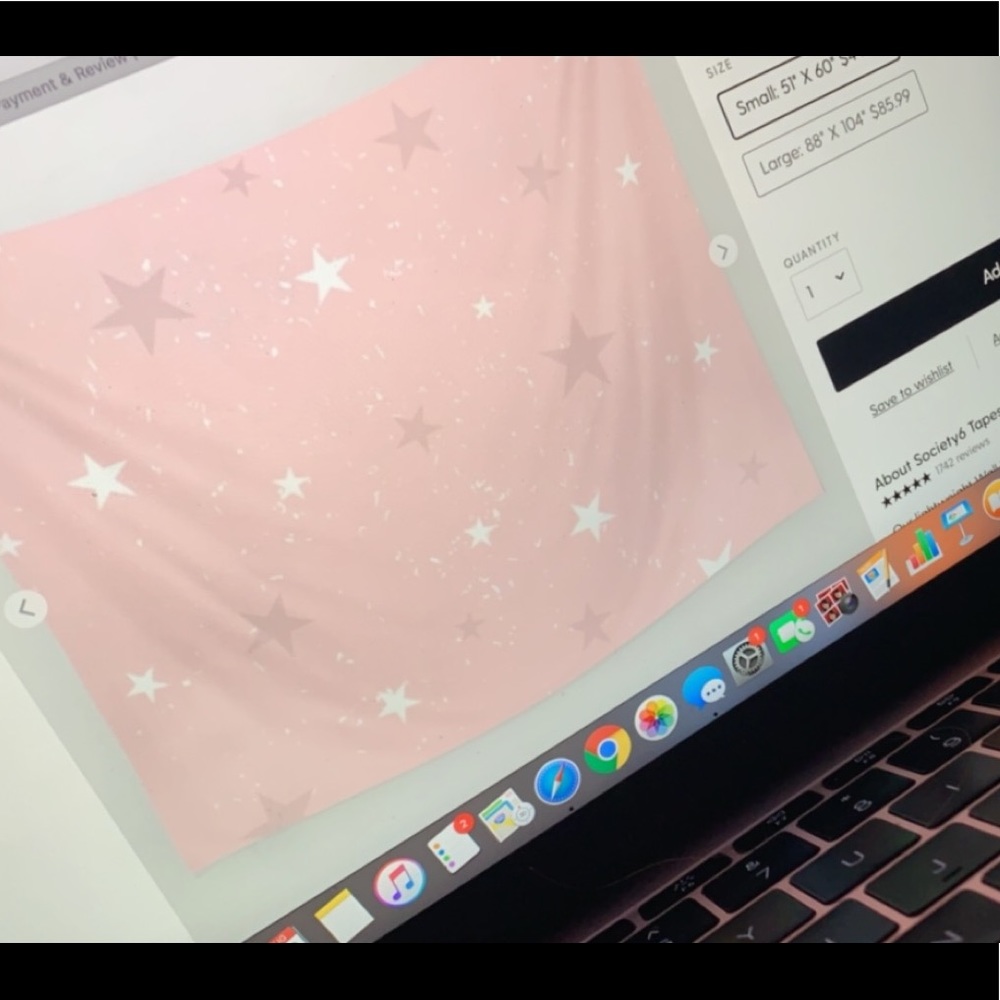 Pink Star Tapestry